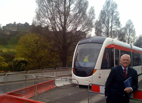 Real tram on Princes Street